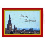 French Quarter Roof Top Acene Christmas Greeting Card