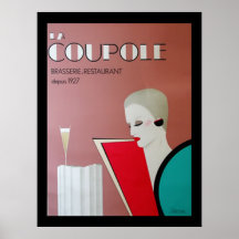 French Restaurant Art Deco poster french
