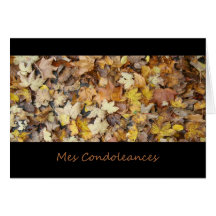 french sympathy card autumn foliage