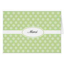 French thank you card green