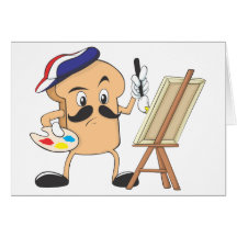 French Toast Artist Greeting Cards