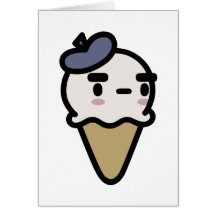 French Vanilla Icecream Greeting Cards