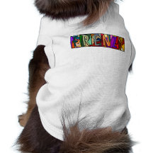 FRENZY ~ PERSONALIZED LGLETTER ~ PET-WARE FOR DOGS DOGGIE TEE