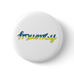 Frequency Blue/Yellow Pinback Button
