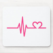 Frequency heart love mouse pads