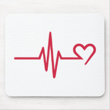 Frequency heart love mousepad