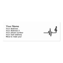 Frequency music note business card