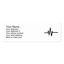 Frequency pulse heartbeat business cards