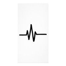 Frequency pulse heartbeat photo card