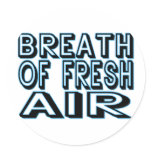 Fresh Air Round Stickers