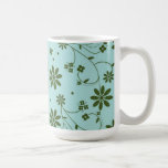 Fresh and Fancy Floral - Blue (2) mugs