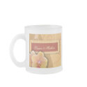 Fresh and funky cream coloured flowers mugs