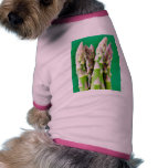Fresh Asparagus On Green Background Doggie Tee Shirt