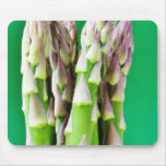 Fresh Asparagus On Green Background Mousepads