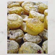Fresh baked  muffins on a plate custom flyer