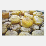 Fresh baked  muffins on a plate rectangular sticker