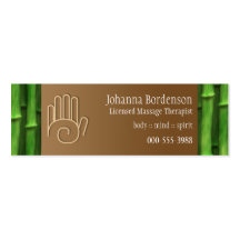 Fresh Bamboo Massage Therapy Business Card