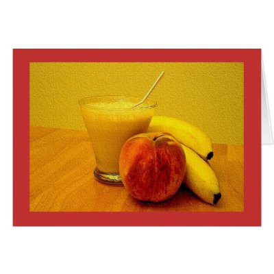 Fresh Fruit Smoothie Greeting Cards by RecipeGoddess