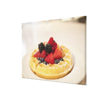 Fresh fruit waffle canvas prints