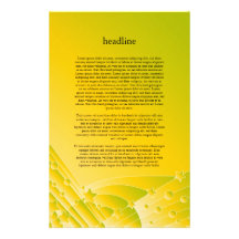 Fresh green and yellow star design stationery design