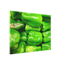Fresh green capsicum canvas prints