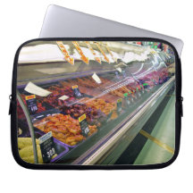 Fresh Meat Deli Counter at supermarket Laptop Computer Sleeve
