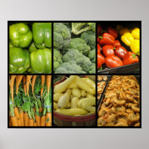 FRESH MEDLEY OF VEGGIES AND SHRIMP POSTERS