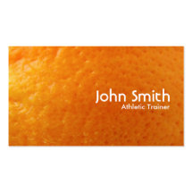 Fresh Orange Athletic Trainer Business Card