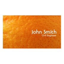 Fresh Orange Civil Engineer Business Card