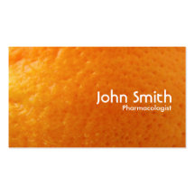 Fresh Orange Pharmacologist Business Card