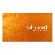 Fresh Orange Texture Dispatcher Business Card