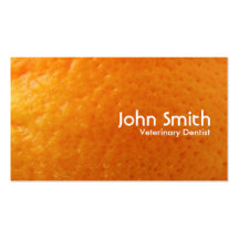 Fresh Orange Veterinary Dentist Business Card