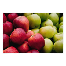 Fresh Organic Red and Green Apples Photo Art