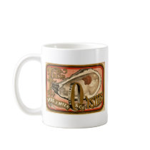 Fresh Oysters Vintage Advertisement circa 1870 Coffee Mug