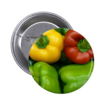 Fresh Peppers II (13 x 13) Pinback Button