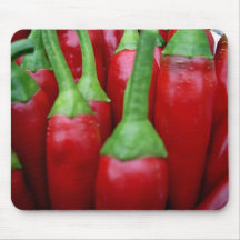 Fresh red hot chillies mouse pad
