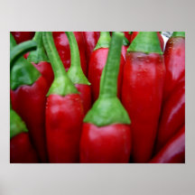 Fresh red hot chillies posters