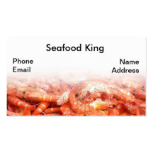 Fresh Shrimps or Prawn on Display Business Card Template