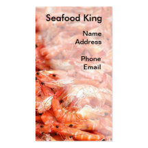 Fresh Shrimps or Prawn on Display Business Card