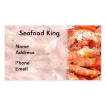 Fresh Shrimps or Prawn on Display Business Card Template