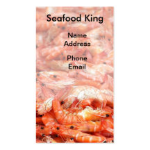 Fresh Shrimps or Prawn on Display Business Card