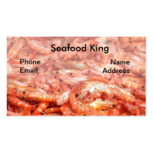 Fresh Shrimps or Prawn on Display Business Card Templates