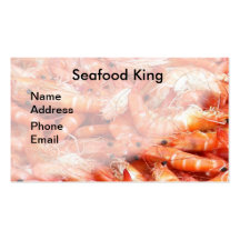 Fresh Shrimps or Prawn on Display Business Card Templates