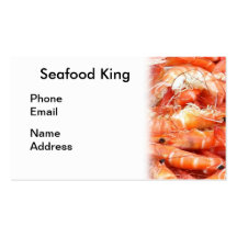 Fresh Shrimps or Prawn on Display Business Card Templates