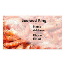 Fresh Shrimps or Prawn on Display Business Cards