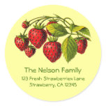 Fresh Strawberries Address Label stickers