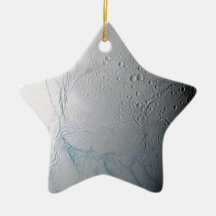 Fresh Tiger Stripes on Enceladus Christmas Tree Ornaments