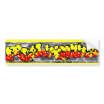 FRESH TRAITS RED AND YELLOW STICKER bumper stickers