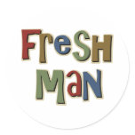 Freshman Round Stickers