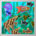 Freshwater Aquarium Fish Poster posters